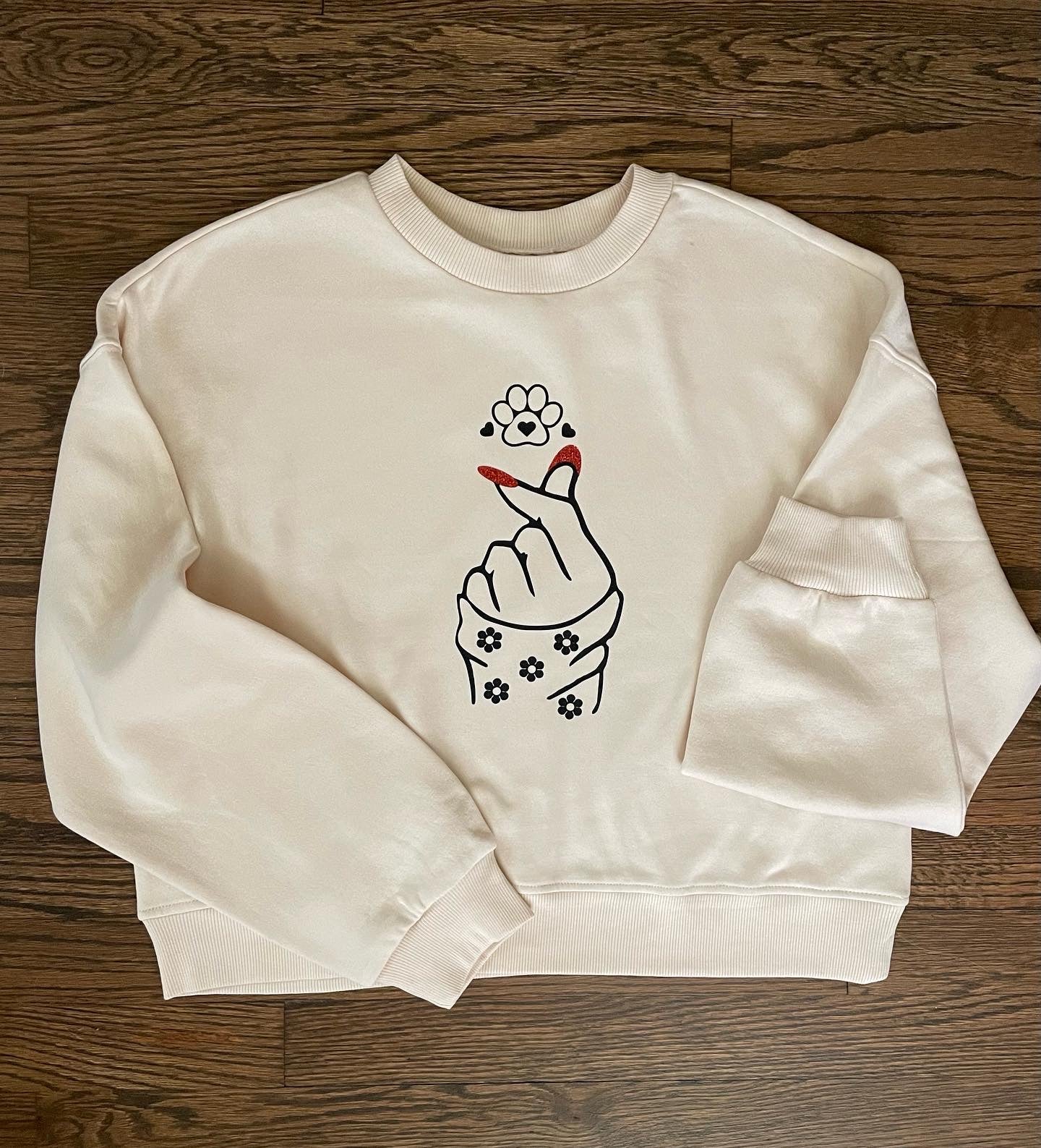 For the Love of Paws Cropped Sweatshirt