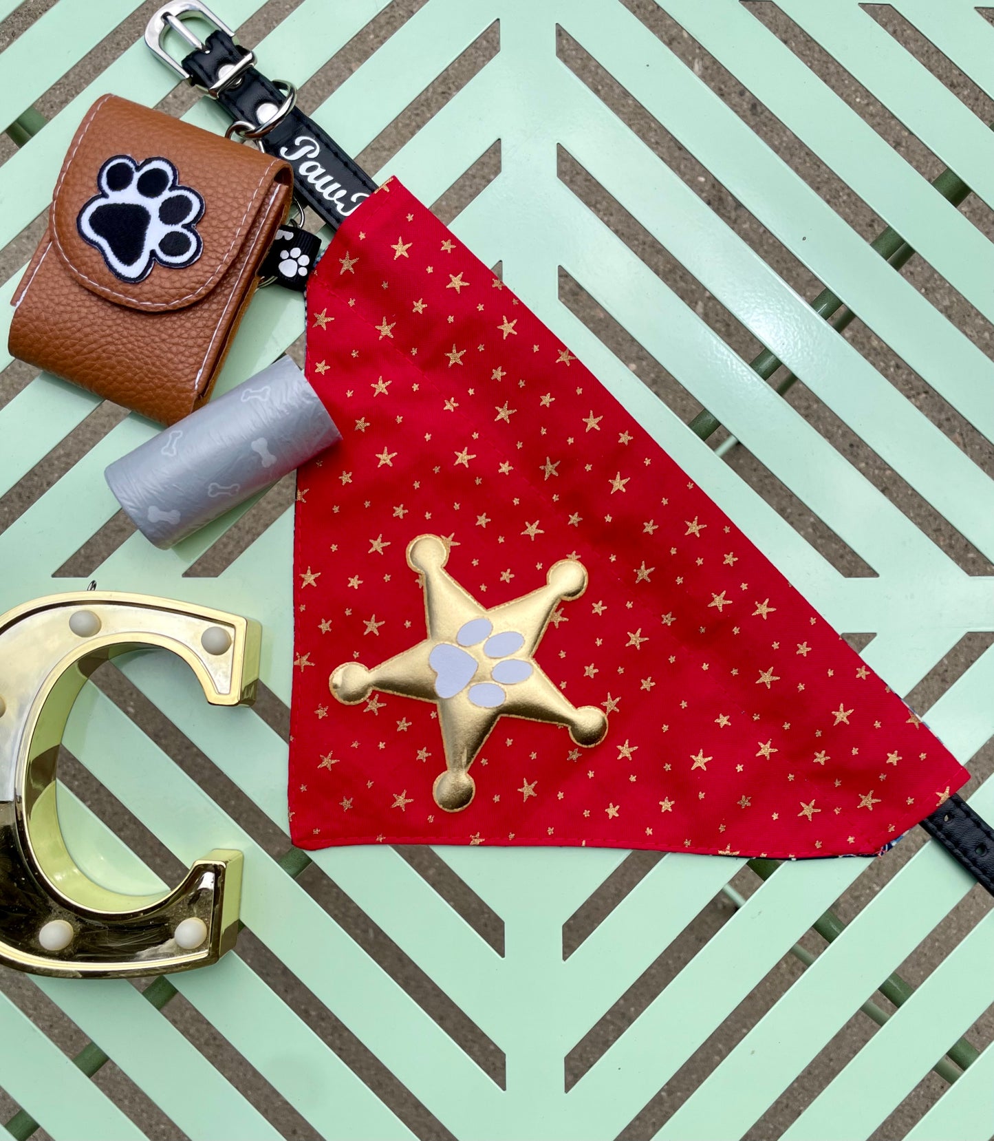 Paw Ranger Reversible Dog Bandana 🐾🤠