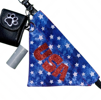 All American Patriotic Dog Bandana - Reversible