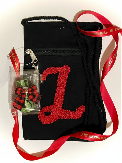 Monogram Cross Body Tote Bag with Charm