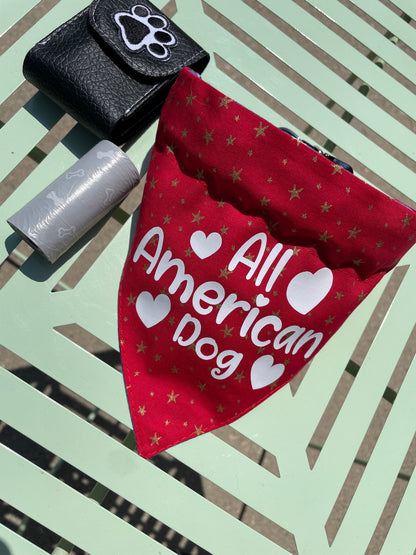 U.S.A. All American Reversible Dog Bandana