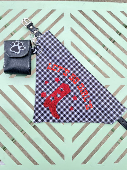 Let’s Go Girl’s Reversible Dog Bandana  🐾🤠