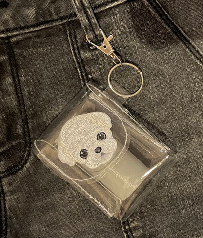 Ultra Clear Poop Bag Holder With Key Ring & Clip