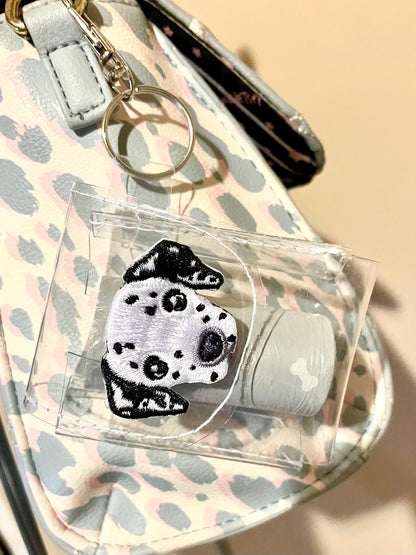 Ultra Clear Poop Bag Holder With Key Ring & Clip