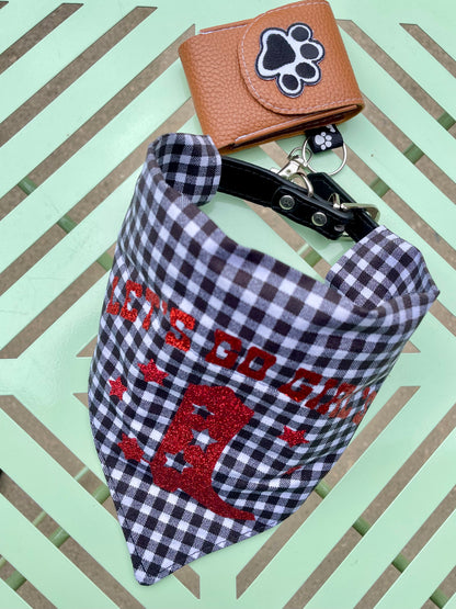 Let’s Go Girl’s Reversible Dog Bandana  🐾🤠