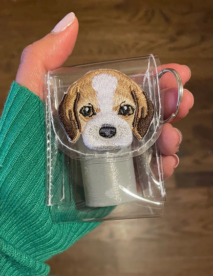 Ultra Clear Poop Bag Holder With Key Ring & Clip