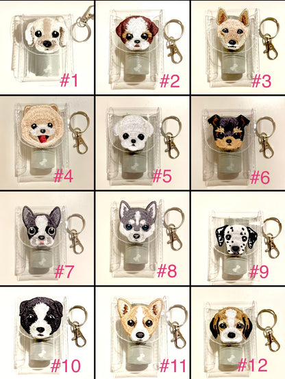 Ultra Clear Poop Bag Holder With Key Ring & Clip