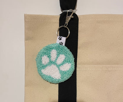 Paw Print Keychains - Punch Needle Hand Crafted