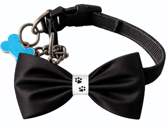 Fancy Dog Bow Tie - Black Tie Ready