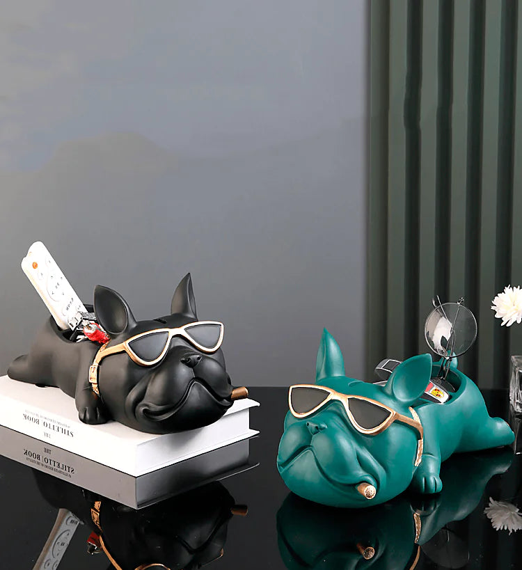 Bulldog Dog Object Holder