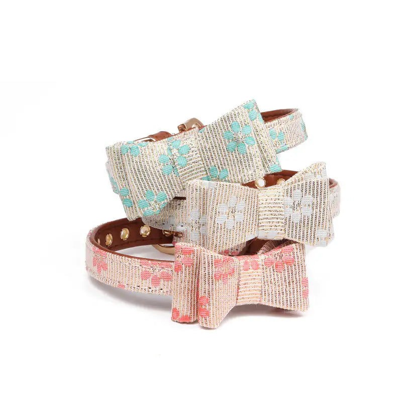 Blissful Bowknot Dog Collars